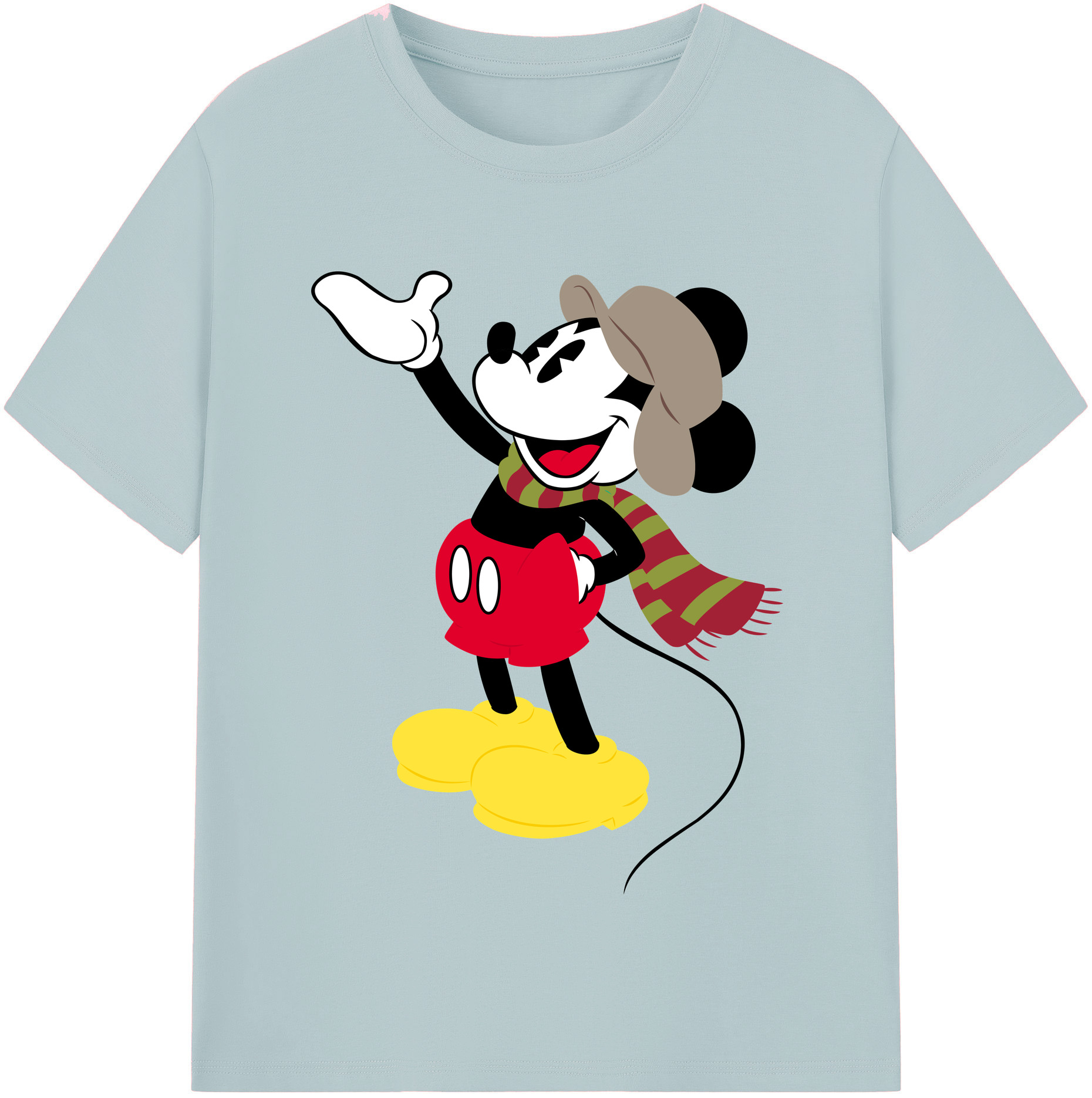 （画像用） ミッキーマウス Mickey Mouse 綿100％半袖Tシャツ（フロントプリント）